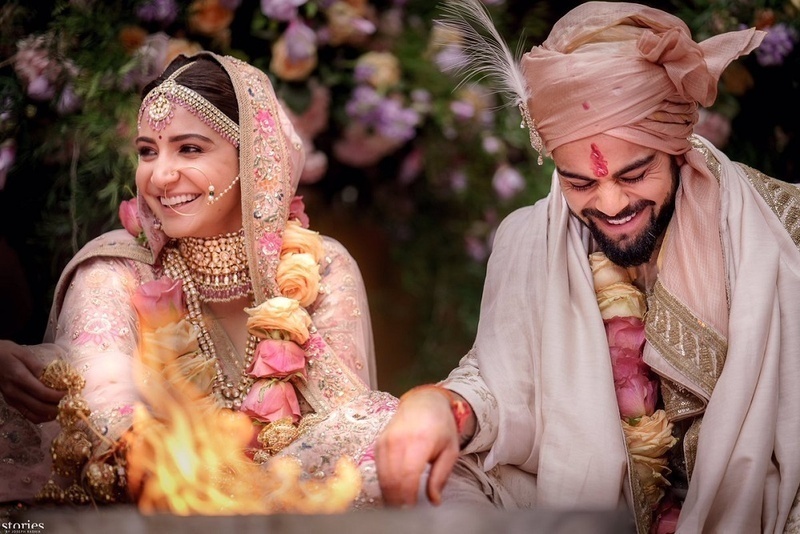 matching saree and sherwani