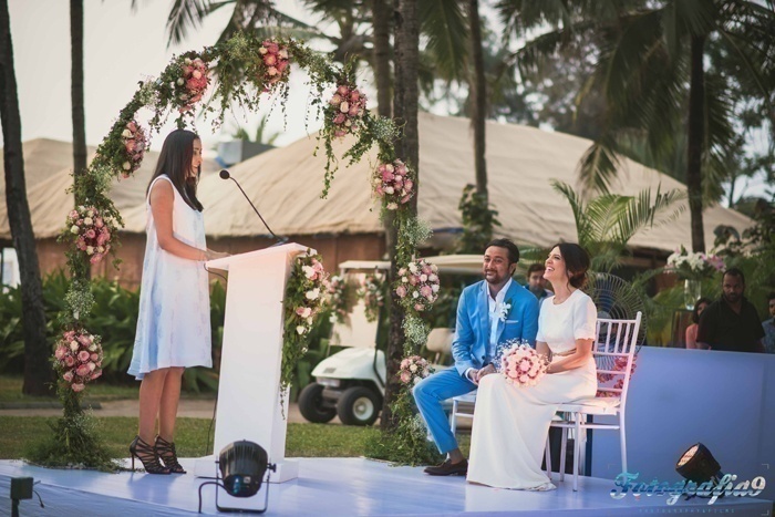 Neil and Jessica’s Minimalistic Wedding held at The Leela, Goa