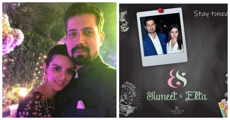 Sumeet Vyas and Ekta Kaul’s wedding date is out & their wedding invite is too cute to miss!