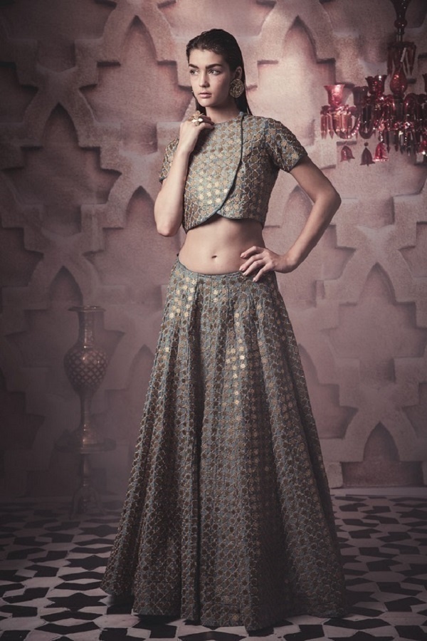 Head-Turning Bridal Lehenga Designs for Your Mehndi and Sangeet from SVA by Sonam and Paras Modi 