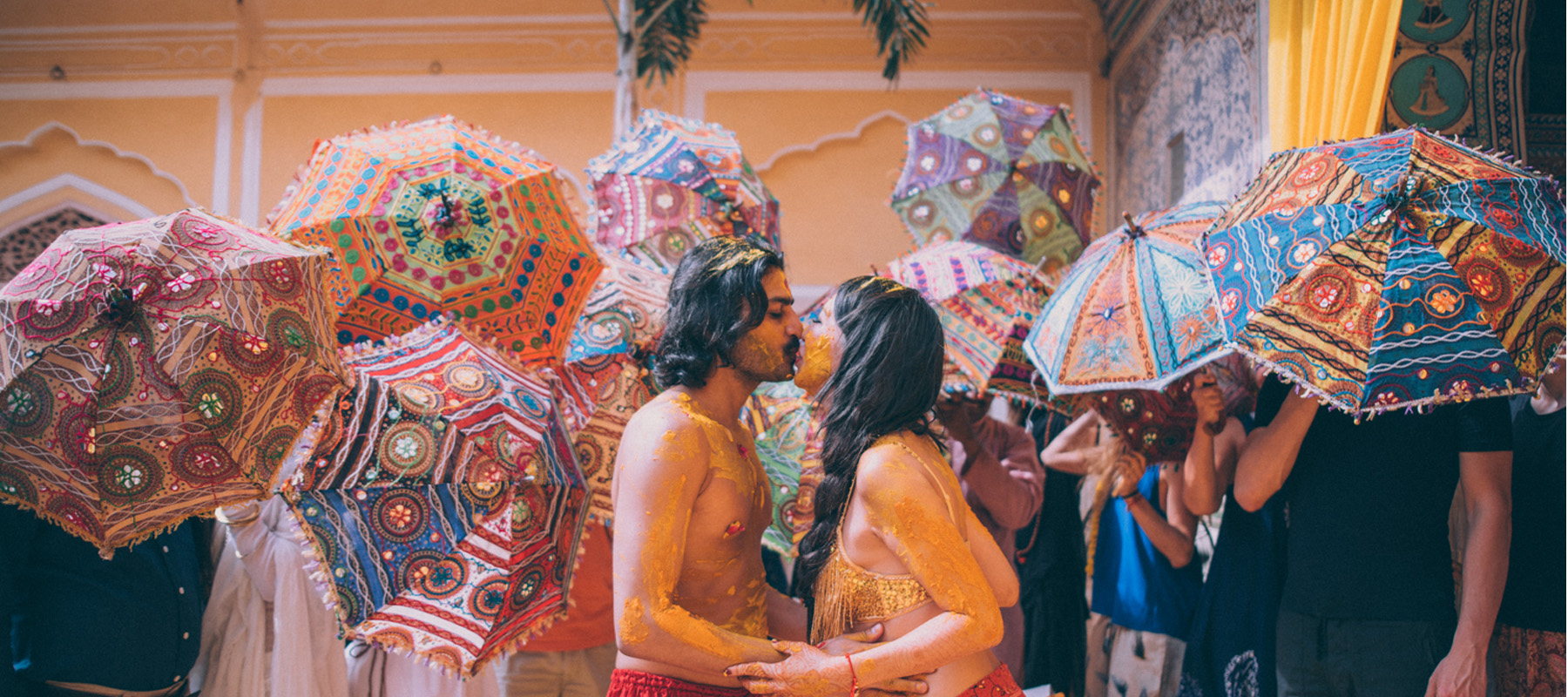 Boho-Kitsch Destination Wedding held at Samode Palace, Jaipur!